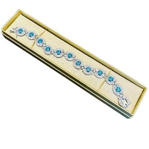 JTV Silver and Blue Bracelet